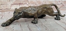 Art Déco Bronze Guépard Statue Big Chat Léopard Félin Panthère Lion Jaguar