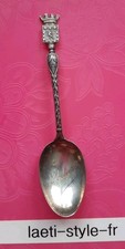 M11306 Collectible Small Spoon in Silver Metal Chiseled Pits 2 x Punch