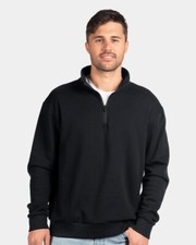 Next Level - Fleece Quarter-Zip Pullover Black Pick Size