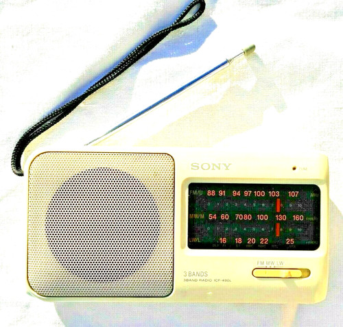 Radio sony portable - portable, blanc