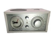 Tivoli Audio Model Three Henry Kloss AM/FM Clock Radio Silver White Works Good
