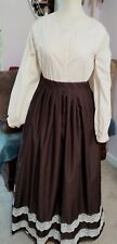 CIVIL WAR DRESS~VICTORIAN STYLE  CHOCOLATE BROWN CAMP/WORK SKIRT 