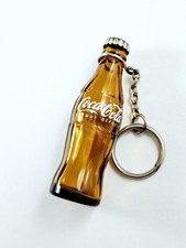KEYCHAIN - COCA-COLA Original 1960s - 6cm GLASS BOTTLE - Vintage COKE -