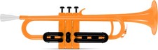 Trompette en Sib Plastique ABS 3 Piston Perinet Aluminium + Housse Embout Orange