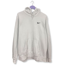 Sweat À Capuche Nike Blanc Avec Logo Brodé 80% Coton - Taille L/XL Homme