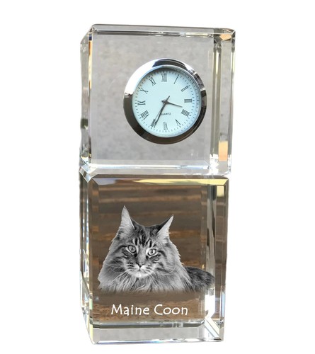 Maine coon kristalluhr - maine,
