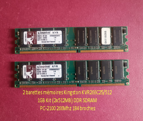Barrettes mémoires kingston - barrettes,