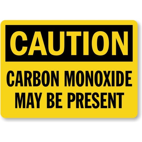 Carbon monoxide sign aluminum - carbon,
