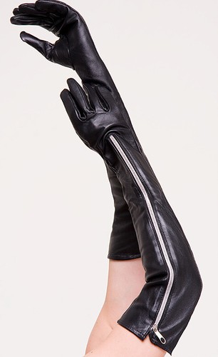 Gants cuir longs - en,