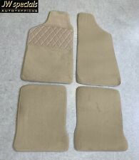 Tapis De Sol Pour VW Corrado Coupé Crème En Similicuir Velours 4 Pièces.
