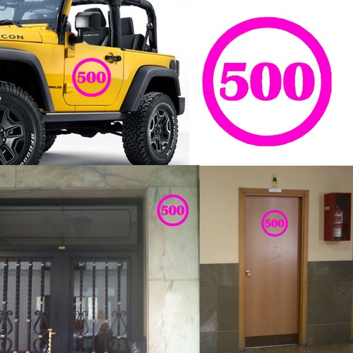 Numéro 500 autocollant - 500,,
