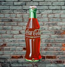 Plaque émaillée COCA-COLA bouteille boisson 20*6 cm enamel sign  emailschild