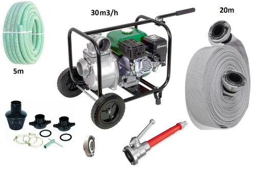 Kit motopompe incendie piscine - motopompe,
