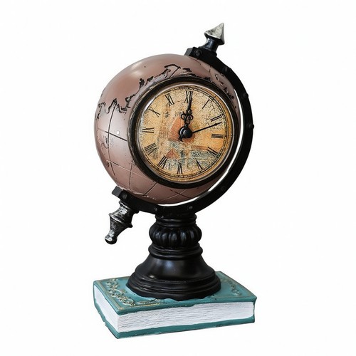 Horloge globe sur - horloge, piédestal