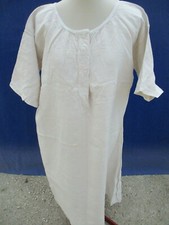Chemise ancienne N°173 de femme grand mère chanvre lin nuit robe bon état