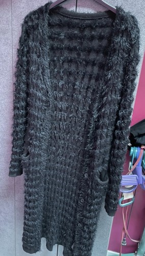 Faux fur black - , cardigan