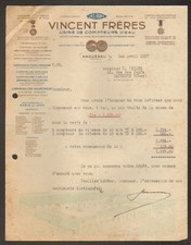 Haguenau (67) water meter factory "vincent Freres", in 1937