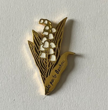 102 - Pin's JE BRING HAPPINESS - LILY OF THE VALLEY 13 BELLS - LUCKY CHARM