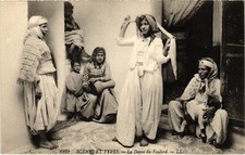 Old postcard AK ALGERIA La Danse du Foulard - Scenes et Types (1357936)