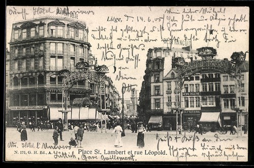 Cpa liége place lambert - place,