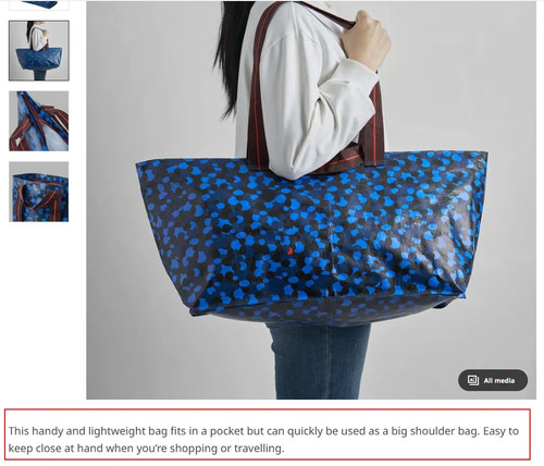 Ikea zippered shopping - zippered,