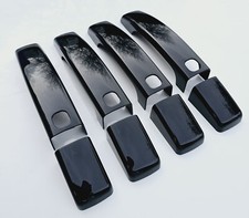 Noir Brillant Porte Poignées pour Land Rover Discovery 4 2009 + Clé Modèles