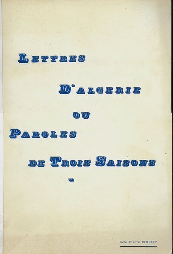 Lettres algerie paroles - lettres, d