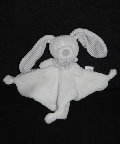 Doudou plat lapin blanc - 🍀doudou,