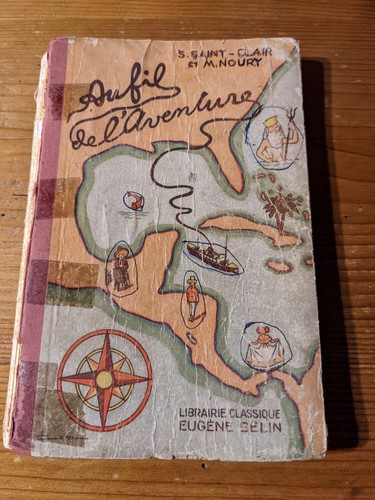 Ancien livre scolaire fil - ancien,