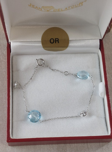 Beau bracelet blanc 375 - beau, or
