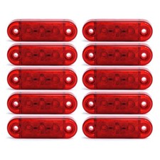 10x 12/24V 3 SMD LED Rouge