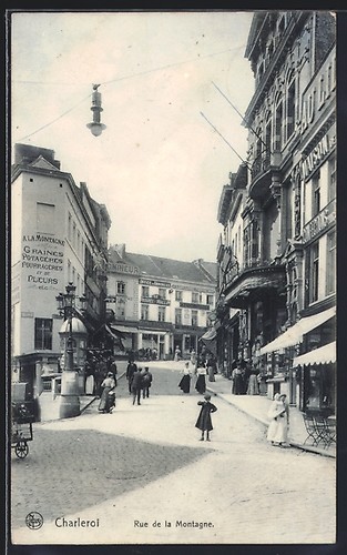 Cpa charleroi rue la - rue, de