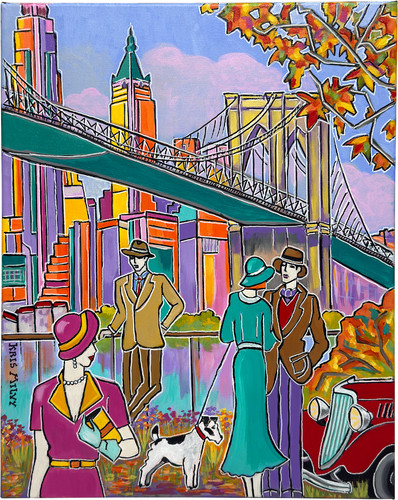 Tableau automne brooklyn - tableau, à
