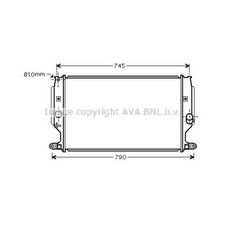 AVA QUALITY COOLING Radiateur À Eau Ailette Soudée Pour Toyota Avensis Break
