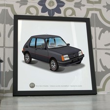 Cadre noir Peugeot 205 XS gris