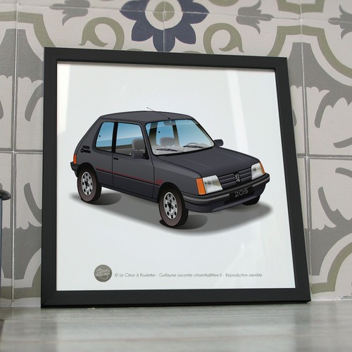 Cadre noir peugeot 205 - 205, xs