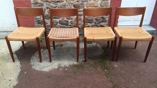 Chaises teck poul - chaises, en