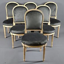 Suite De 6 Chaises De Style Louis XVI En Bois Laqué d'Après Un Modèle De Jacob