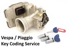 Vespa Piaggio LX 125 ie, Vespa S 3v Throttle Body Key Chip Coding Service.