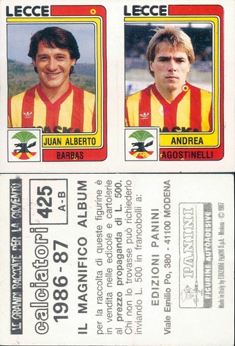 Calciatori panini 1986 - calciatori,