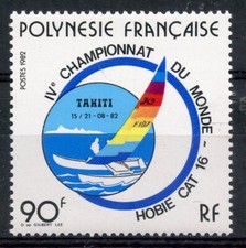 PHOTO CONTRACTTUELLE TIMBRE POLYNESIE N° 184 ** CHAMPIONNATS DU MONDE HOBIE CAT