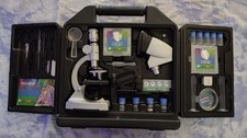 BRESSER Microset Jr. 50X to 1200x with hard case, Microscope for kids & youth