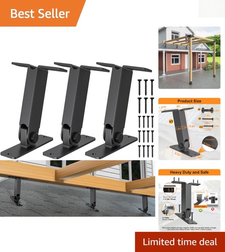 3pcs black metal - black, riser