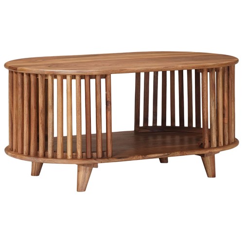 Table basse faite - main, marron