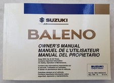 SUZUKI BALENO Car Owners Manual MAY 1996 #9901160G22-012 MULTILINGUAL