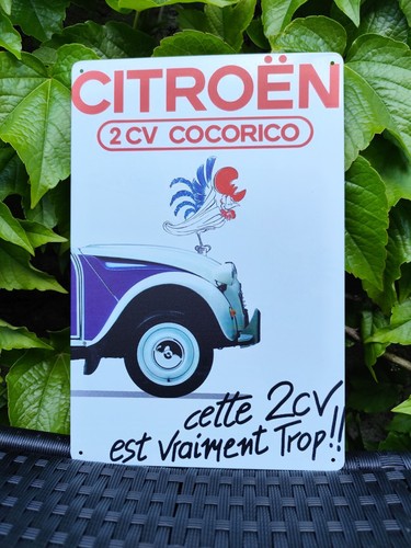 Plaque métal citroën - plaque,