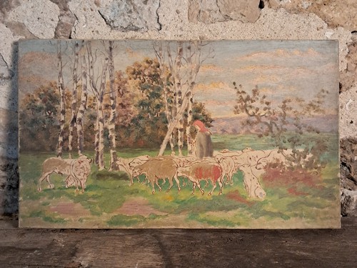 Tableau ancien huile sur toile - ancien,