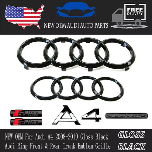 New audi emblem gloss black - a4,