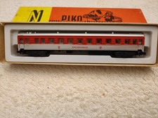 Train Miniature PIKO Wagon restaurant rouge à l'échelle "N"