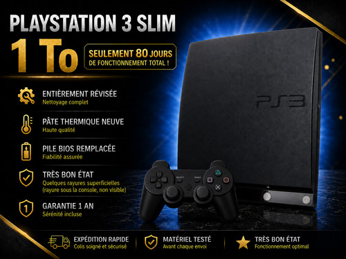 Ps3 slim 1to manette - manette, –